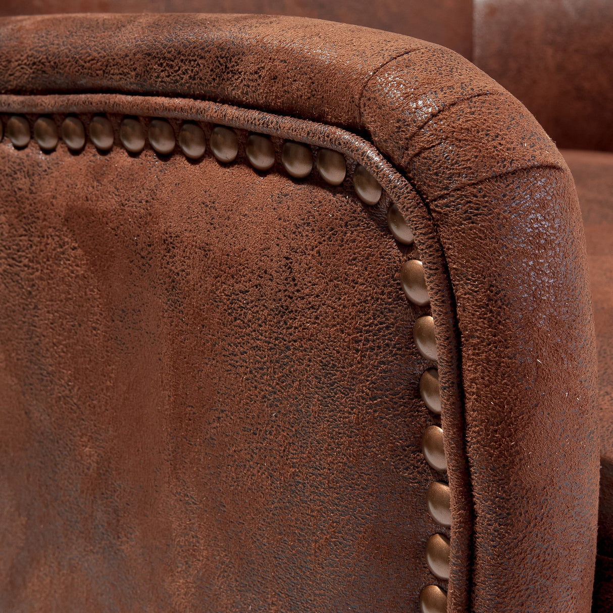 Evans Armchair, Brown Microfibre