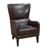Evans Armchair, Brown Bonded Leather