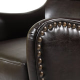 Evans Armchair, Brown Bonded Leather