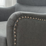 Evans Armchair, Grey Fabric