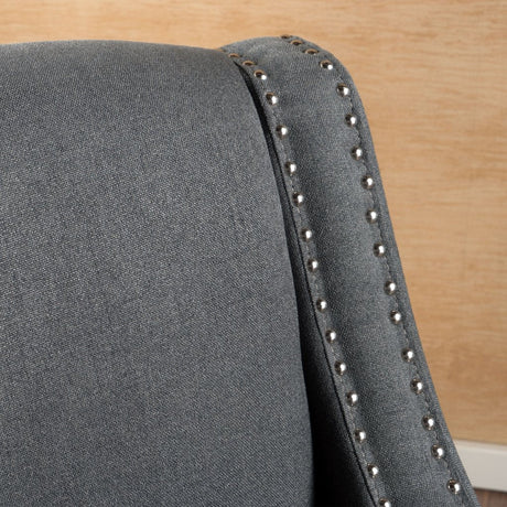 Jamison Armchair, Dark Grey Linen