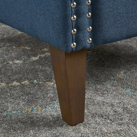 Cecilia Wingback Armchair, Dark Blue, view 3