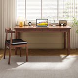 Mitch Solid Wood Desk - Walnut Finish