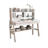 Ave Solid Wood Study Desk with Bookcase
