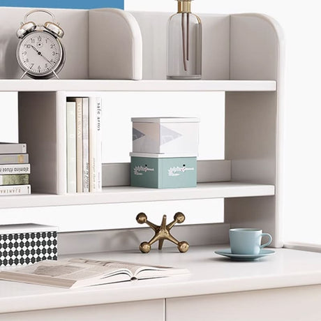 Ave Solid Wood Study Desk with Bookcase