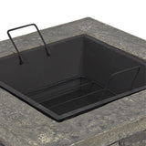 Victor Harbor Stone Fire Pit Table with BBQ Grill