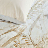Donnington sand cotton percale meadow print quilt cover set King