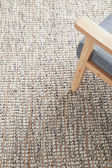Arabella Grey Hand-Loomed Wool and Jute Area Rug — Scandinavian Natural — Allure Home Collections