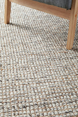 Arabella Grey Hand-Loomed Wool and Jute Area Rug — Scandinavian Natural — Allure Home Collections