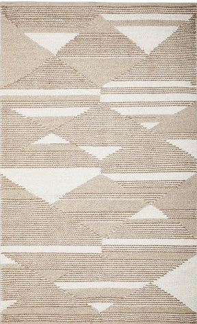 Kandahar natural Turkish power loomed area rug in a modern living room