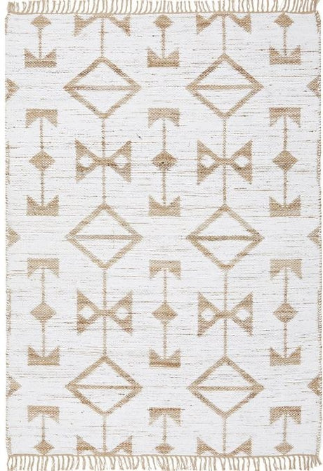 Bodhi Trudy Hand-Loomed Cotton-Jute Flatwoven Rug — Natural, Breathable — Allure Home Collections