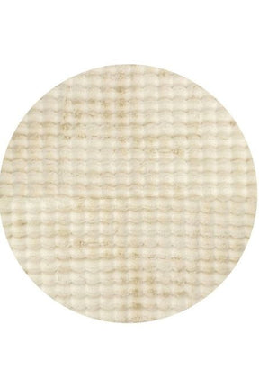 Sabzevar natural washable round rug in a modern living room