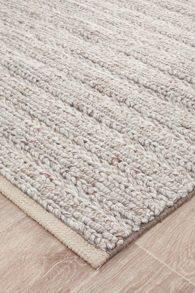 Harvest 801 Natural Handwoven Wool-Viscose Area Rug — 70% Wool, 30% Viscose, 20mm — Allure Home Collections