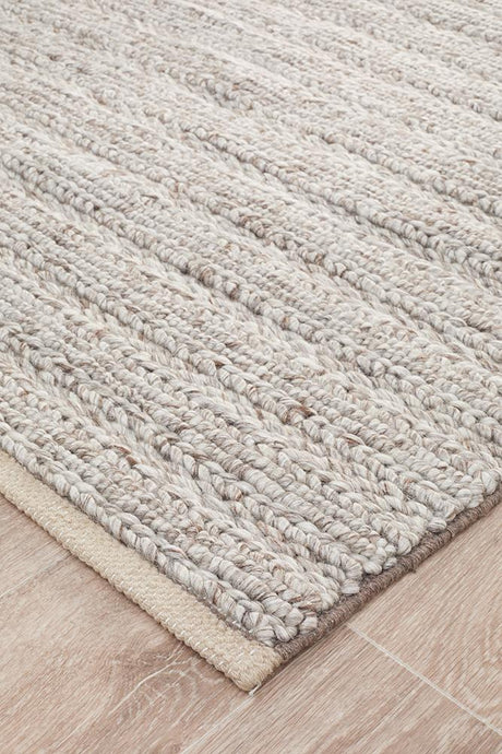 Harvest 801 Natural Handwoven Wool-Viscose Area Rug — 70% Wool, 30% Viscose, 20mm — Allure Home Collections