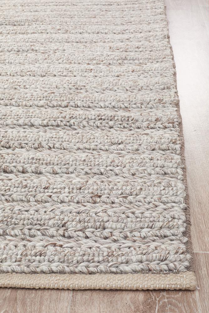 Harvest 801 Natural Handwoven Wool-Viscose Area Rug — 70% Wool, 30% Viscose, 20mm — Allure Home Collections