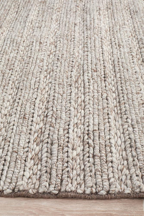 Harvest 801 Natural Handwoven Wool-Viscose Area Rug — 70% Wool, 30% Viscose, 20mm — Allure Home Collections