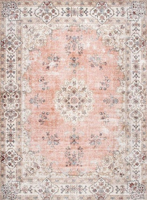 Transitional Bohemian Floor Rug, Peach 300x240cm