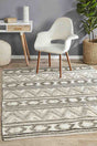 Miller 743 Stone Hand-Loomed Wool-Viscose Flatwoven Area Rug — India — Allure Home Collections