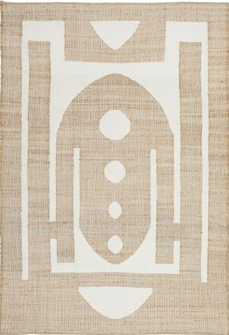 Sahara Zelda Handwoven Natural Flatwoven Rug — 50% Jute, 35% Wool, 15% Cotton — Allure Home Collections