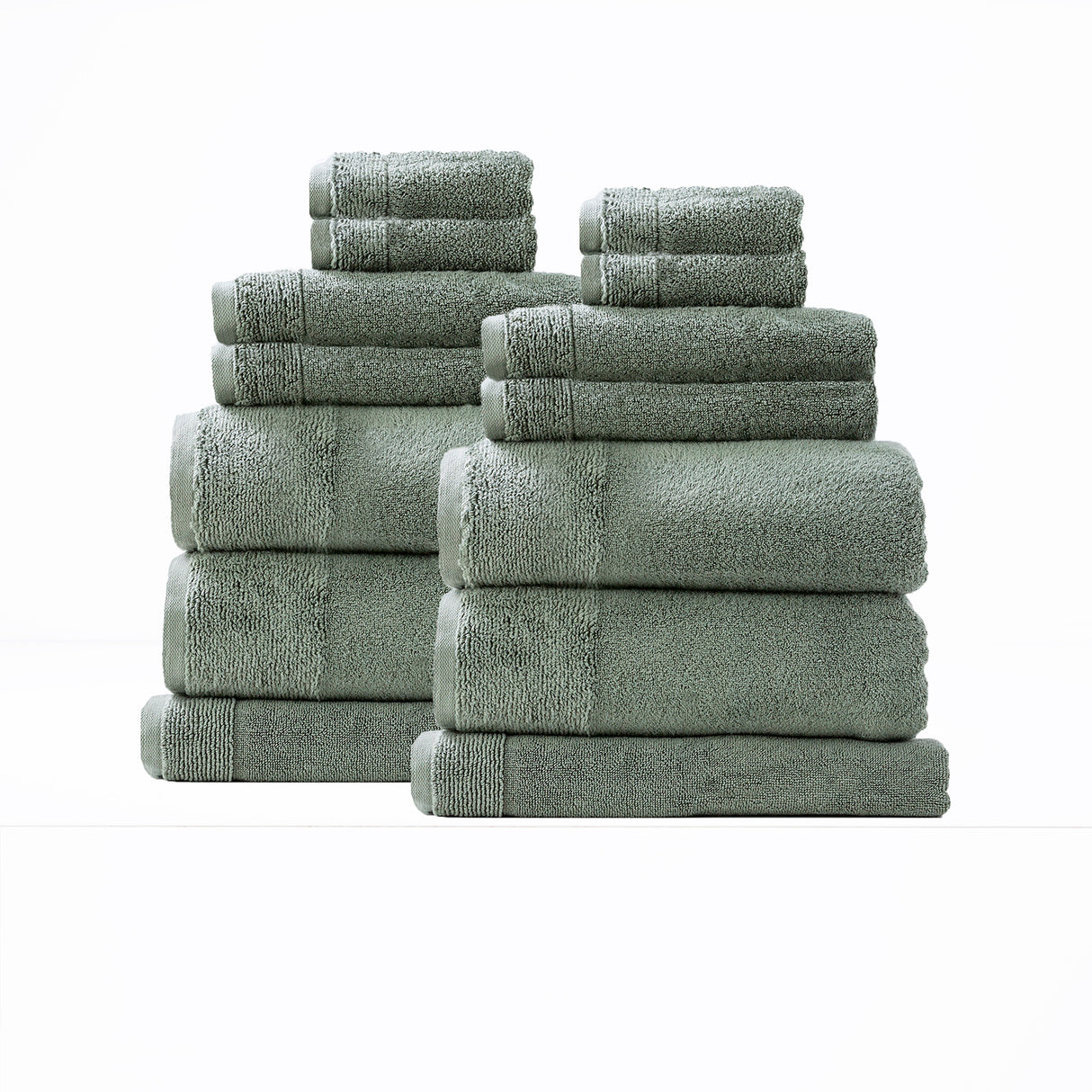 Aireys 650 GSM Zero Twist 14 Piece Bath Towel Set Collection by Renee Taylor