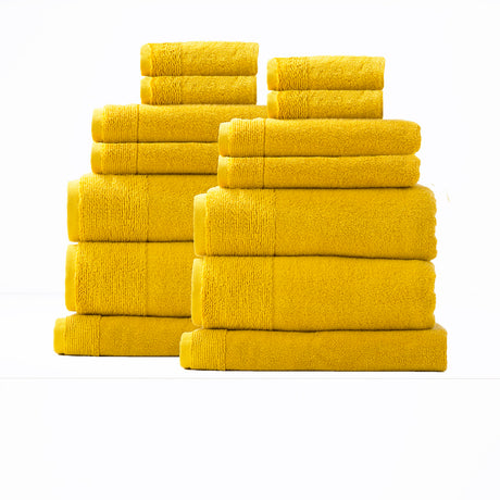 Aireys 650 GSM Zero Twist 14 Piece Bath Towel Set Collection by Renee Taylor