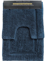 2 Piece 2200 GSM Tufted Bath Mat Set by Renee Taylor – Luxury Plush Absorbent