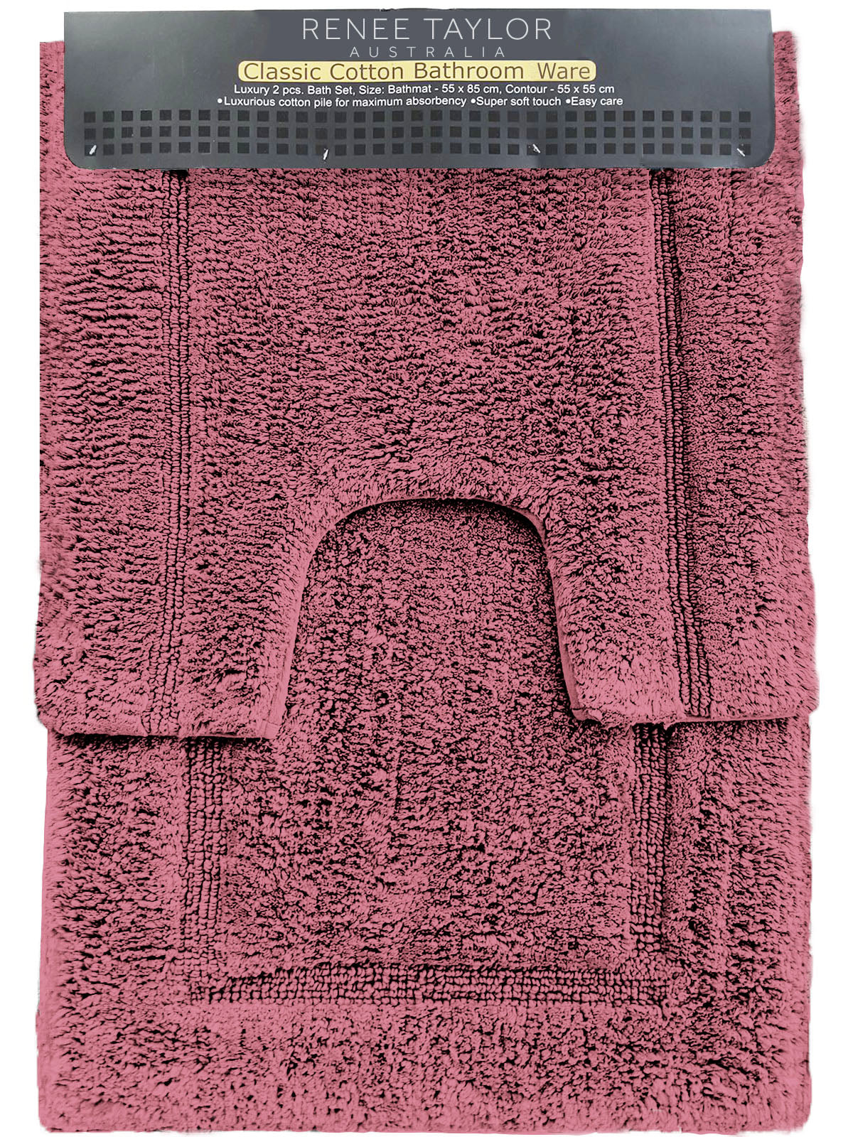 2 Piece 2200 GSM Tufted Bath Mat Set by Renee Taylor – Luxury Plush Absorbent