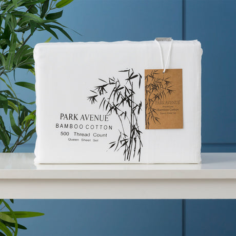 Park Avenue 500TC Bamboo Cotton Sheet Set in White — Allure Home Collections