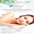 Renee Taylor All Cotton Standard Pillow Protectors — Twin Pack, 300TC, 120gsm Fill — Allure Home Collections