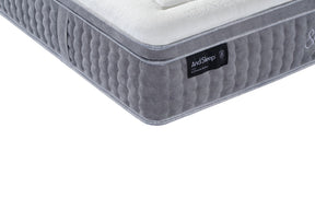 Aura 5 zone pocket spring mattress with latex top, medium, King Single