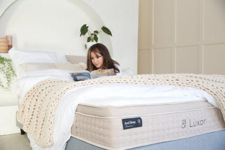 Aura 5 zone pocket spring mattress with latex top, medium, King Single