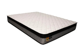 Funes Tencel Select 5 zone pillow top mattress on a bed frame