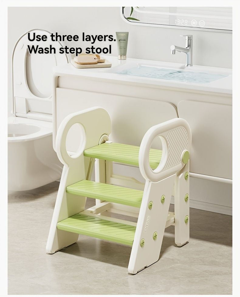 Kids self-care bathroom step stool