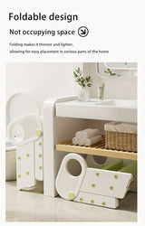 Non-slip kids step stool for the bathroom