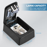 Croix Combination Key Lock Box, Wall Mounted, Black