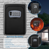 Croix Combination Key Lock Box, Wall Mounted, Black