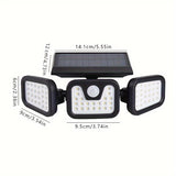 74 LED Solar Motion Sensor Outdoor Wall Light 3 Brightness Modes Wide Angle — Allure Home Collections