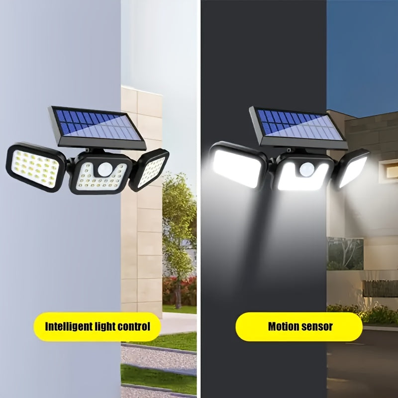 74 LED Solar Motion Sensor Outdoor Wall Light 3 Brightness Modes Wide Angle — Allure Home Collections