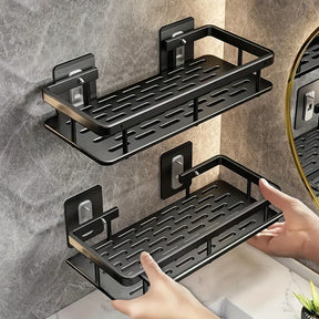 Castelsardo brushed stainless steel toilet paper holder with shelf