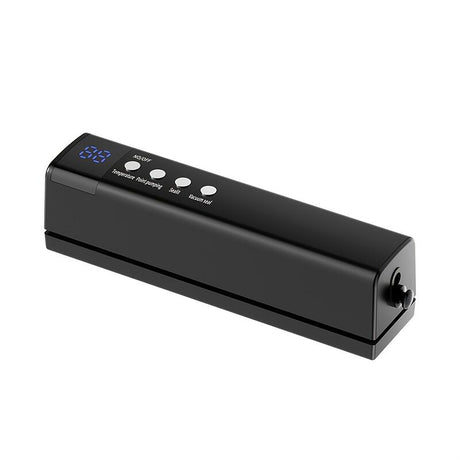 Top view of the white wireless vacuum sealer showing the sealing chamber