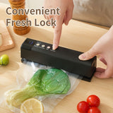 Sealed food bags stacked in a fridge drawer for longer lasting freshness