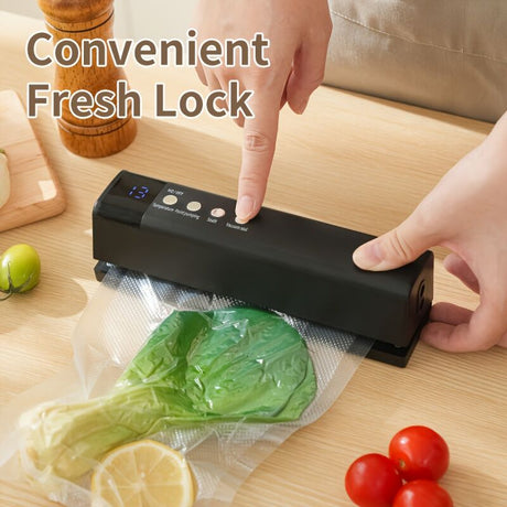 Sealed food bags stacked in a fridge drawer for longer lasting freshness