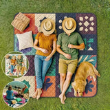Rydal Waterproof Picnic Mat, Floral Print, Extra Large 198x198cm