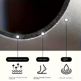 Underside of the bath mat showing the non slip silicone backing
