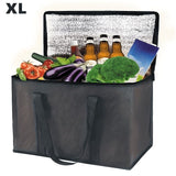 Extra large black insulated cooler bag for catering and delivery