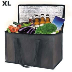 Extra large black insulated cooler bag for catering and delivery