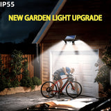 Vieste Solar Motion Sensor Wall Light, 74 LED, 3 Modes