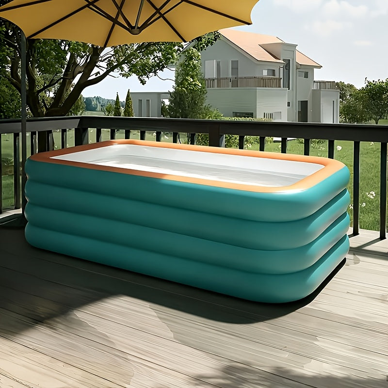 Nazare Inflatable Family Swimming Pool, Green