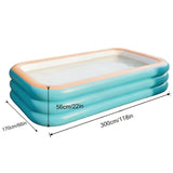 Nazare Inflatable Family Swimming Pool, Green