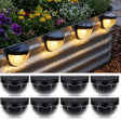 Solar Garden Lights 8 Pack Black Magnetic outdoor light 1